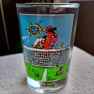 Vintage Arby's Collectible Gary Patterson Glass “Luck Out” 1982 Tennis GUC